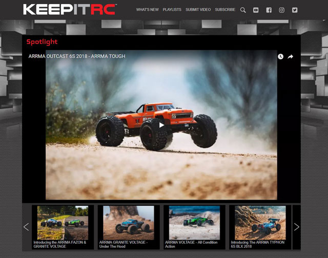 Screen capture of a page from the Keep It RC website; go to site.